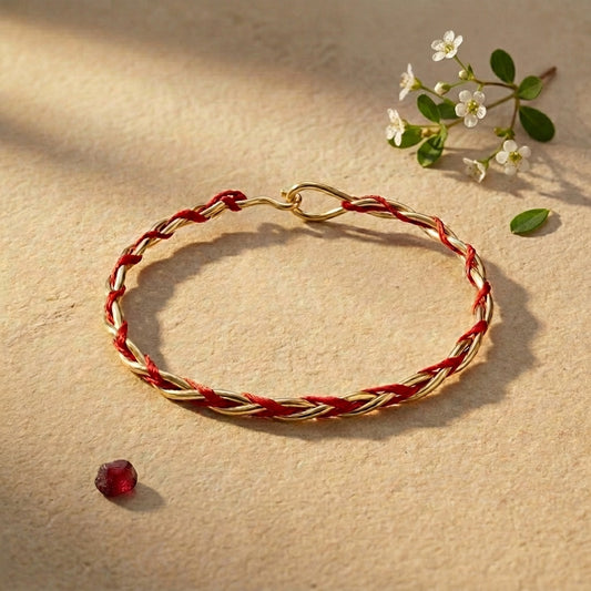  xanthos-gold-kirmizi-orgu-bilezik